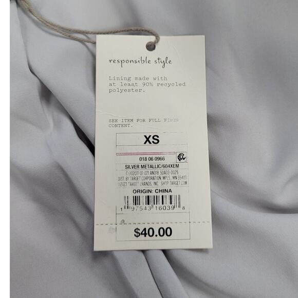 Women's Button Up Faux Leather Blazer Jacket | a new day | X Small - Picture 10 of 12